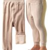 Toddler Fleece Lined Leggings Girls Winter Cotton Warm Pants-0