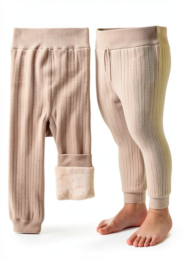 Toddler Fleece Lined Leggings Girls Winter Cotton Warm Pants-0