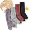 Baby Girl Leggings 4-Pack Ribbed Elastic Waist Multi-Color-6
