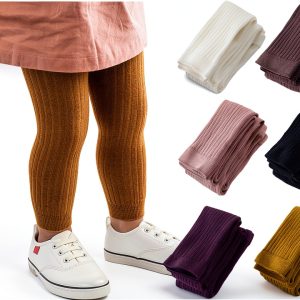 Baby Girls Footless Tights 6 Pack Cotton Knit Leggings-0