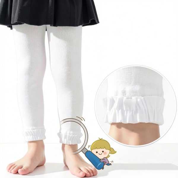 Mini Angel Baby Leggings Cotton Ruffle Ankle Toddler Girls-2