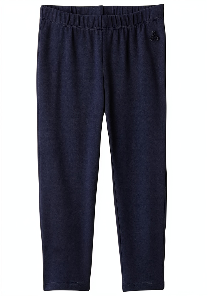 Baby girl wearing Gap leggings in Tapestry Navy color during playtime