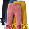 Baby Girls Fleece Leggings Soft Warm Elastic Waist Sizes-0