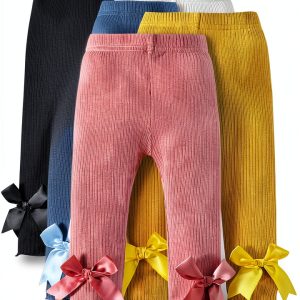 Baby Girls Fleece Leggings Soft Warm Elastic Waist Sizes-0