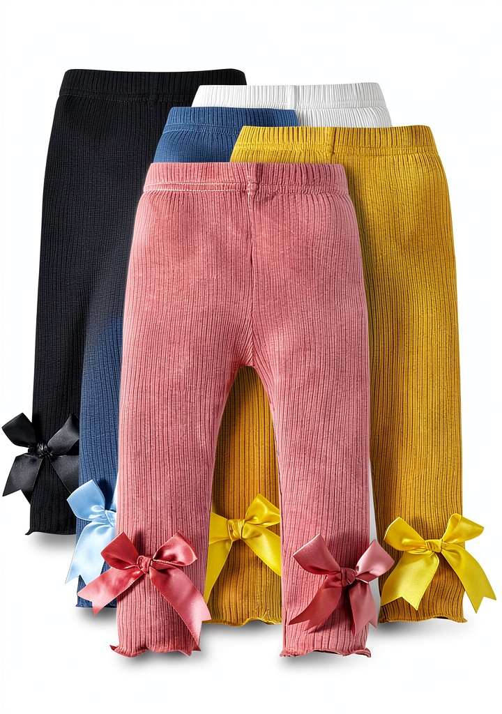 Baby wearing fleece leggings in a playful setting