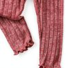 Baby Girl Leggings 4-Pack Ribbed Elastic Waist Multi-Color-4