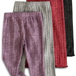 Baby Girl Leggings 4-Pack Ribbed Elastic Waist Multi-Color-0