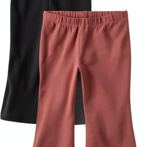 Flare Leggings Girls 2-Pack Black Lotus The Childrens Place-0