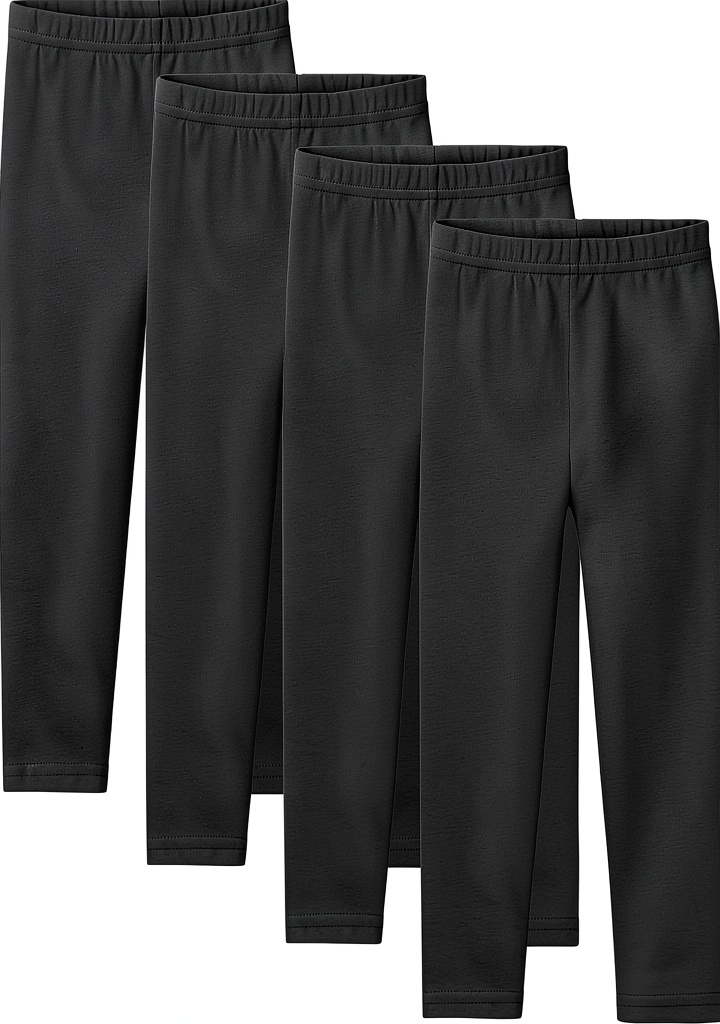Resinta baby girls leggings in various colors and sizes displayed flat
