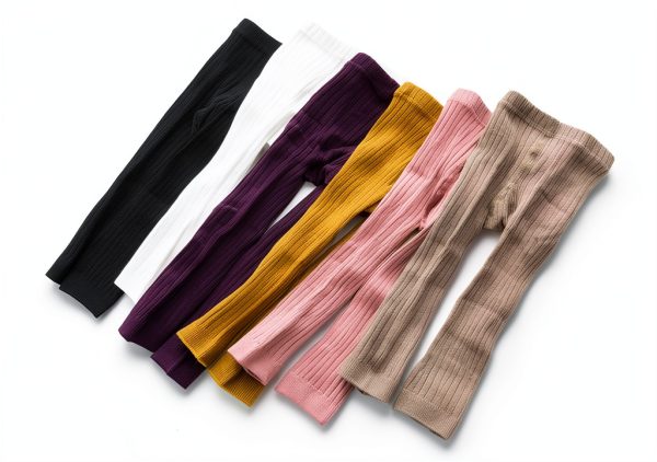 Baby Girls Footless Tights 6 Pack Cotton Knit Leggings-6