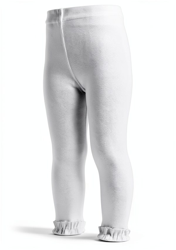 Mini Angel Baby Leggings Cotton Ruffle Ankle Toddler Girls-0