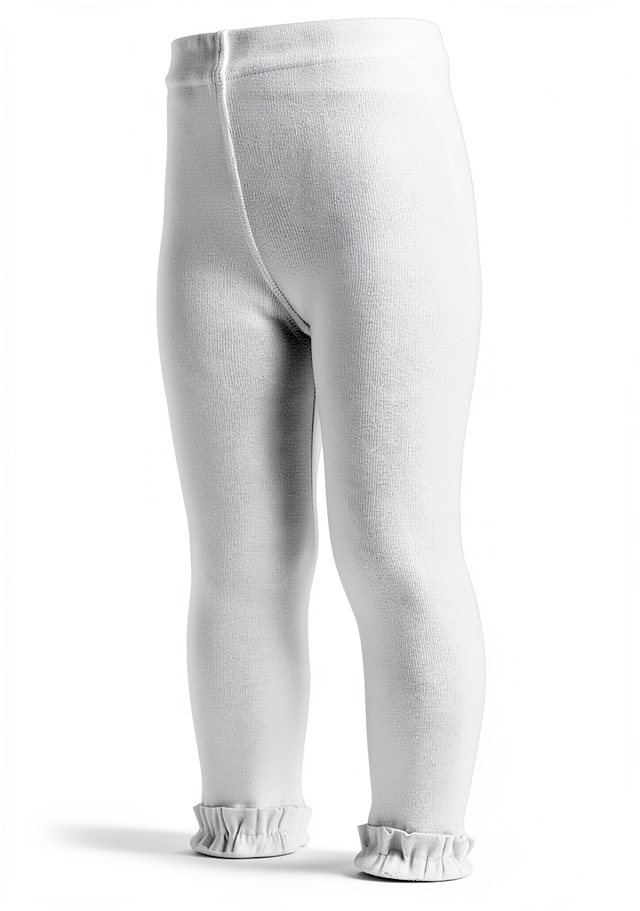 Mini Angel baby leggings with ruffle ankle detail on a toddler