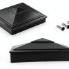 4x4 Pyramid Post Caps SIEDiNLAR Waterproof Outdoor Black 12 Pack-1