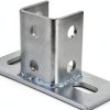 4 Pack 2 Slot U Post Base for 1-5/8" Strut – Electrogalvanized, 220lb-2