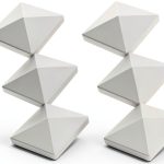 4" x 4" Vinyl Post Cap by GKOLED White PVC Pyramid 6-Pack-0