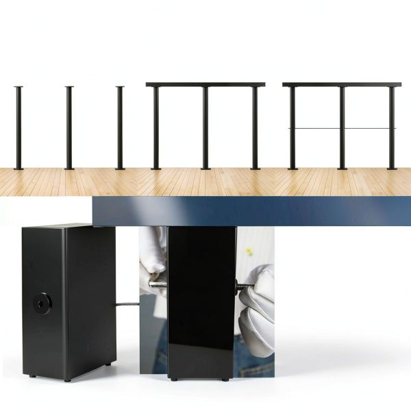 2ft-4ft 42" Deck Cable Railing System Zylorix T304 Black Posts-7