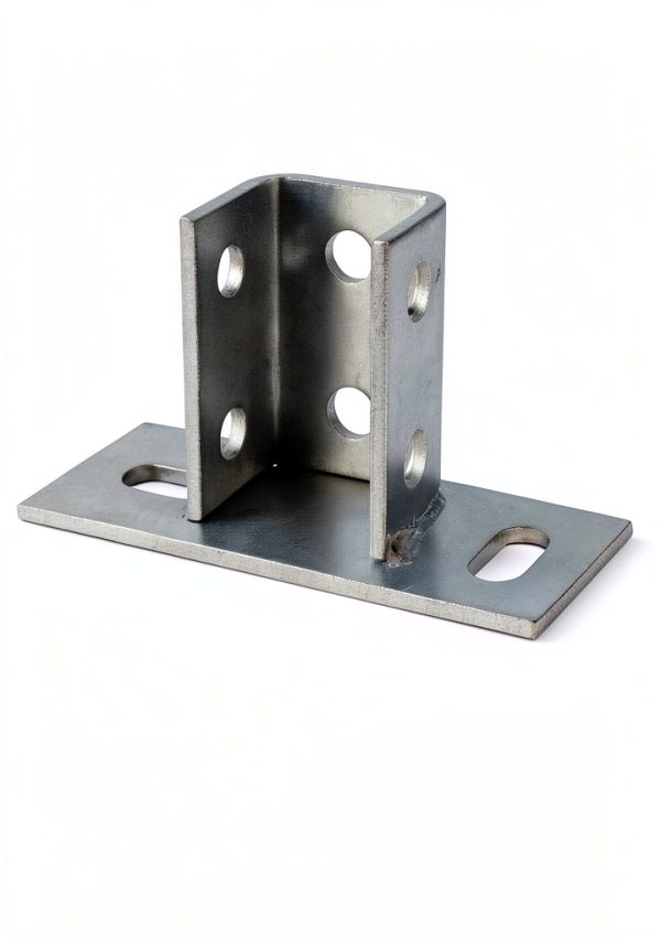 4 Pack 2 Slot U Post Base for 1-5/8" Strut – Electrogalvanized, 220lb-1