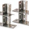 4 Pack 2 Slot U Post Base for 1-5/8" Strut – Electrogalvanized, 220lb-0